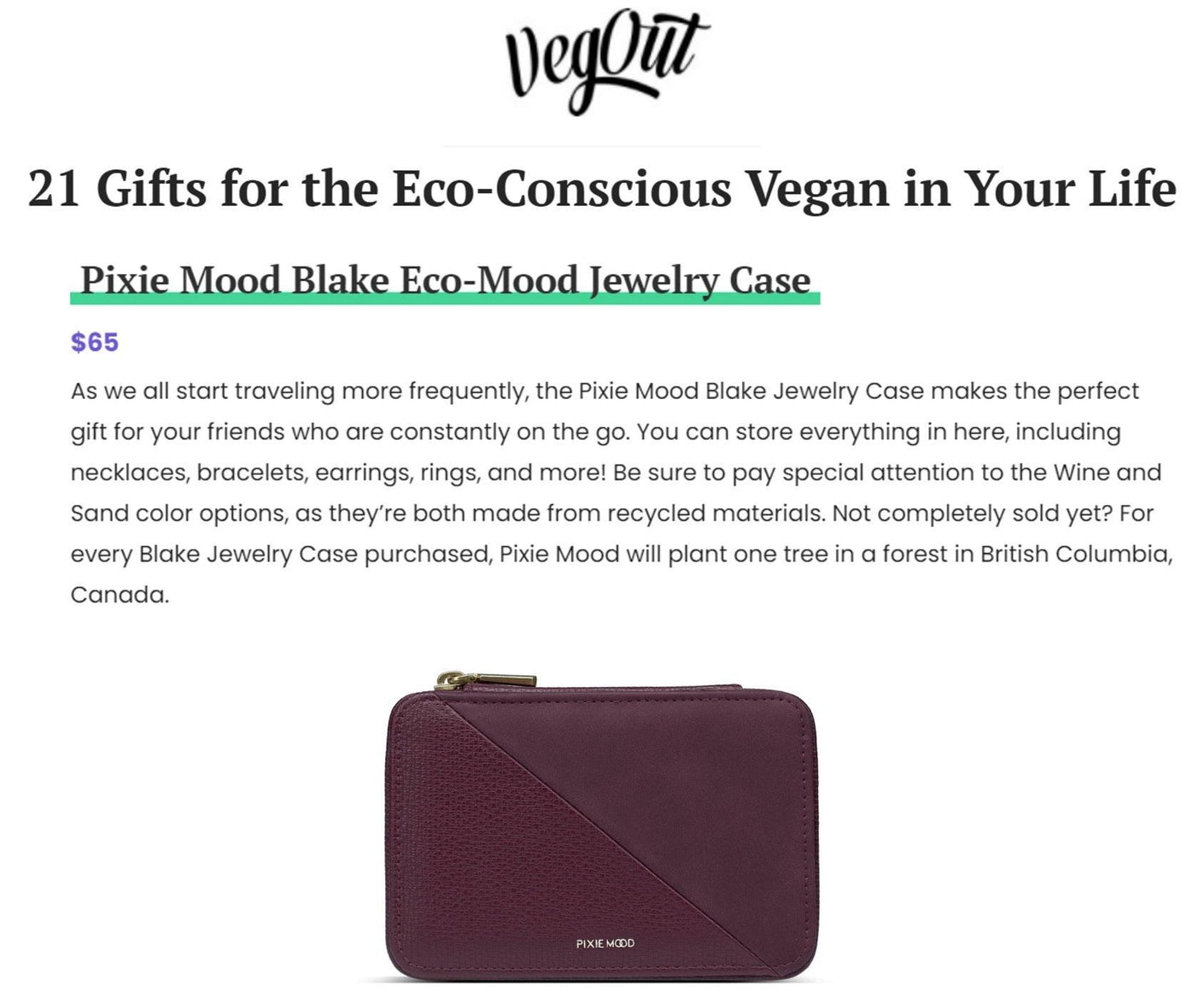 VegOut: 21 Gifts for the Eco-Conscious Vegan in Your Life - Pixie Mood Vegan Leather Bags