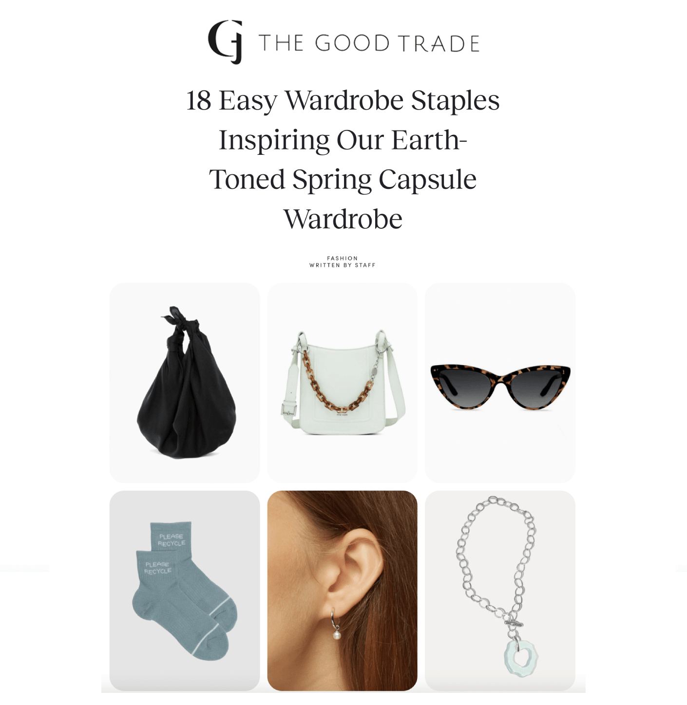 The Good Trade: 18 Easy Wardrobe Staples Inspiring Our Earth-Toned Spring Capsule Wardrobe - Pixie Mood Vegan Leather Bags