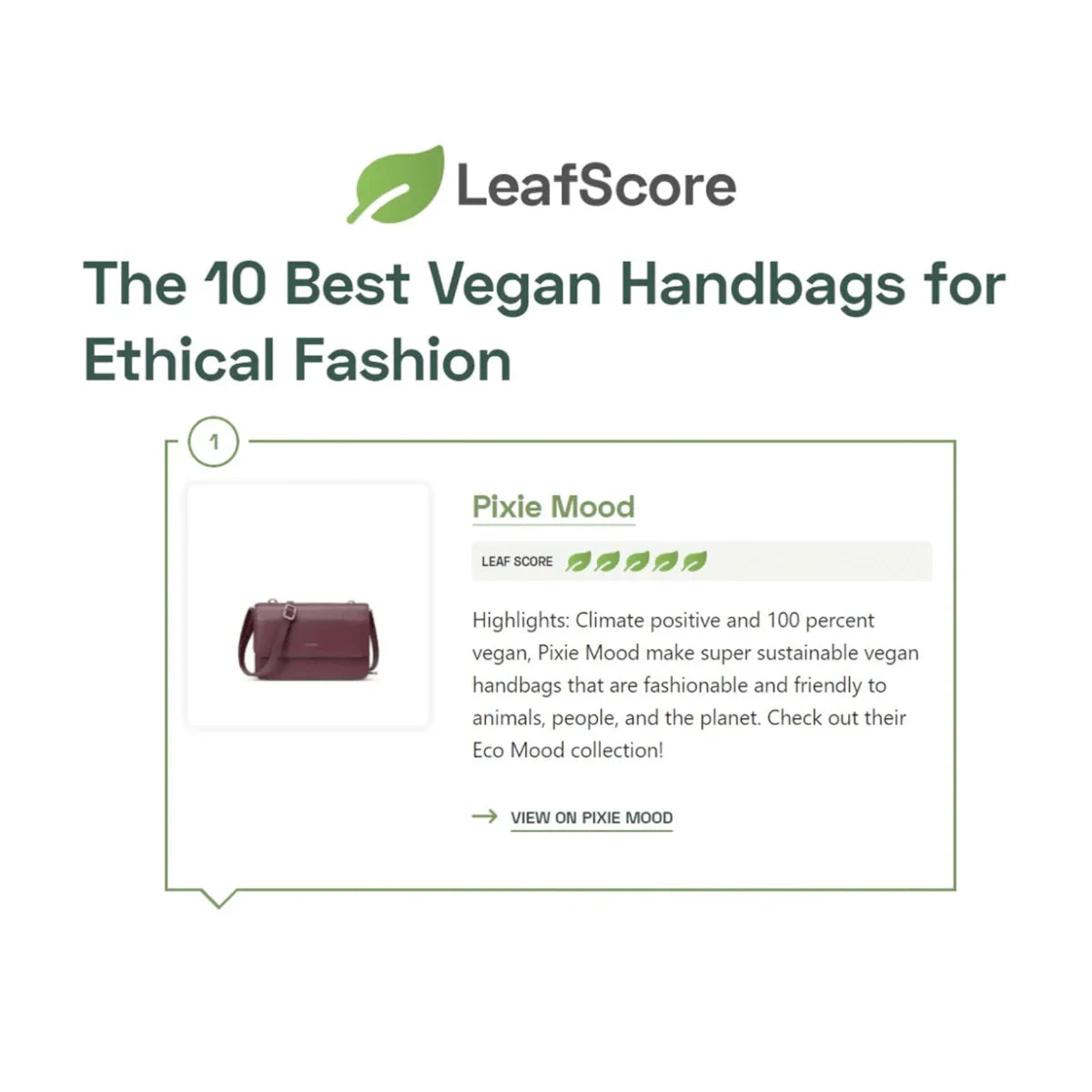 LeafScore: The 10 Best Vegan Handbags for Ethical Fashion