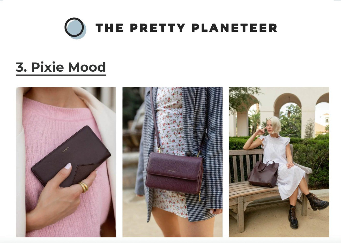 The Pretty Planeteer: The Best Vegan & Cruelty-Free Fashion Brands in Canada - Pixie Mood Vegan Leather Bags