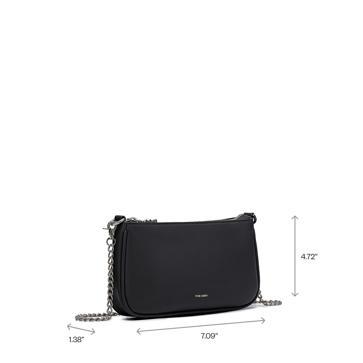 【threetimes】Memory chain purse 3 Zippered Genuine Leather Coin Purse Triple Capacity Change