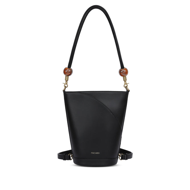 Violet Recycled Vegan Leather Bucket Shoulder Bag - Pixie Mood